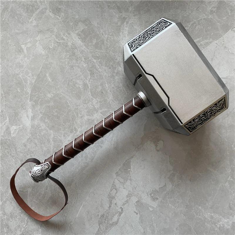 44cm Thor's Hammer Cosplay 1:1 Thunder Hammer Weapons Model Kids Gift Avengers Superhero Role Playing Captain America Iron Man - NTKSTORE