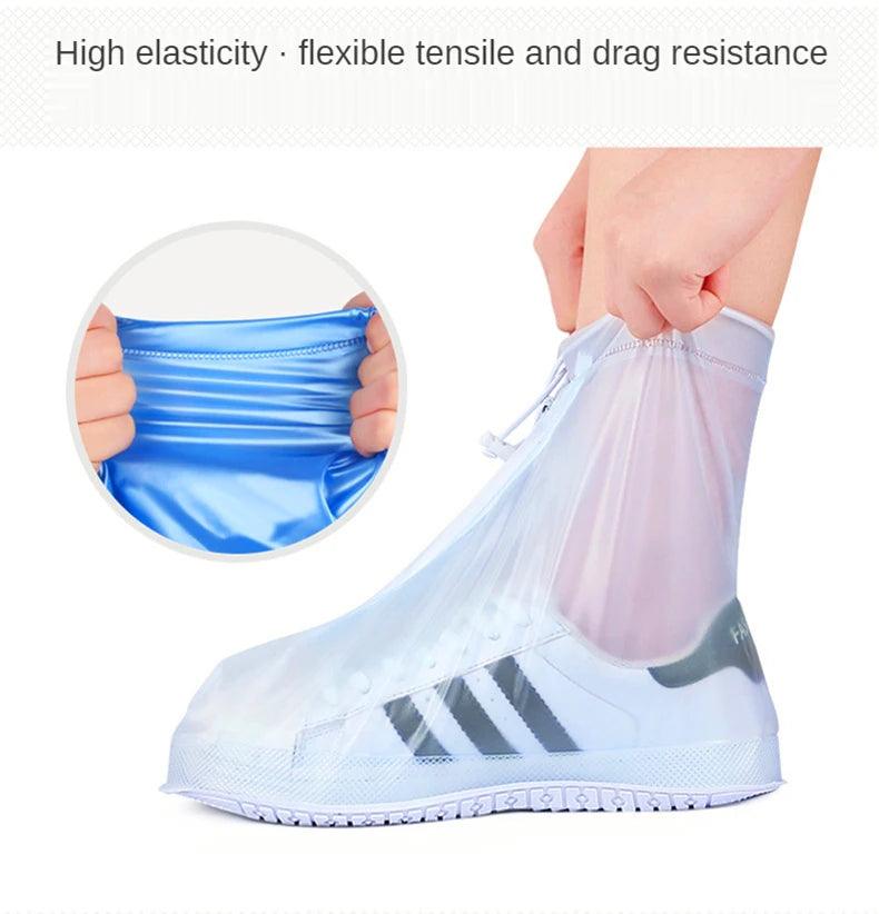 Silicone Waterproof Shoe Cover Unisex Shoes Protectors Rain Boots for Indoor Outdoor Rainy Reusable Quality non-slip shoe Cover - NTKSTORE