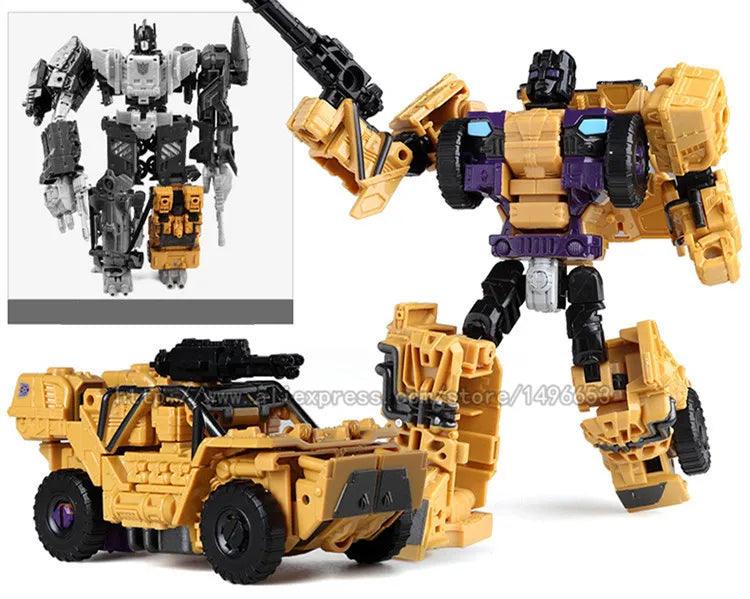 Haizhixing 5 IN 1 Transformation Robot Car Toys Anime Devastator Aircraft Tank Model KO Boys Truck Collection Kid Adult Gift - NTKSTORE