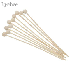 Lychee Life 10pcs Wood Ball For Fragrance Diffuser Aromatherapy Rattan Reed Sticks DIY Home Decoration - NTKSTORE