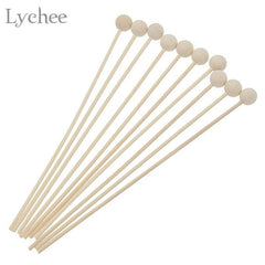 Lychee Life 10pcs Wood Ball For Fragrance Diffuser Aromatherapy Rattan Reed Sticks DIY Home Decoration - NTKSTORE