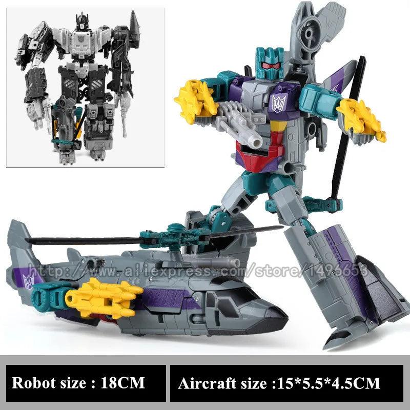 Haizhixing 5 IN 1 Transformation Robot Car Toys Anime Devastator Aircraft Tank Model KO Boys Truck Collection Kid Adult Gift - NTKSTORE