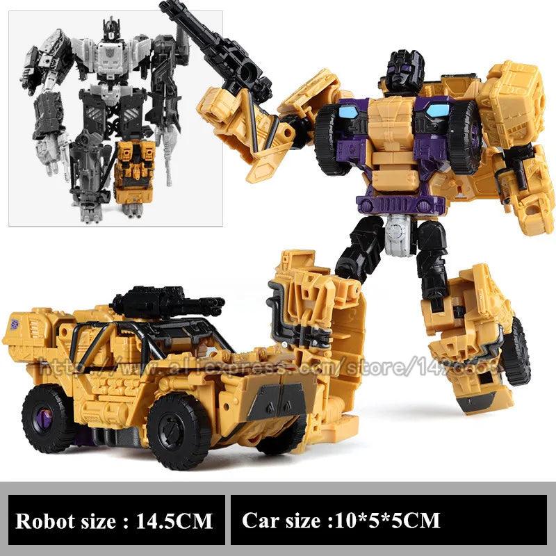 Haizhixing 5 IN 1 Transformation Robot Car Toys Anime Devastator Aircraft Tank Model KO Boys Truck Collection Kid Adult Gift - NTKSTORE