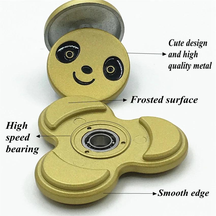 1pc China Cute Panda Tri-Spinner Fidget Hand Metal Spinner ADHD Adult Kids Autism Educational kids Toys Christmas Gifts for Kids - NTKSTORE