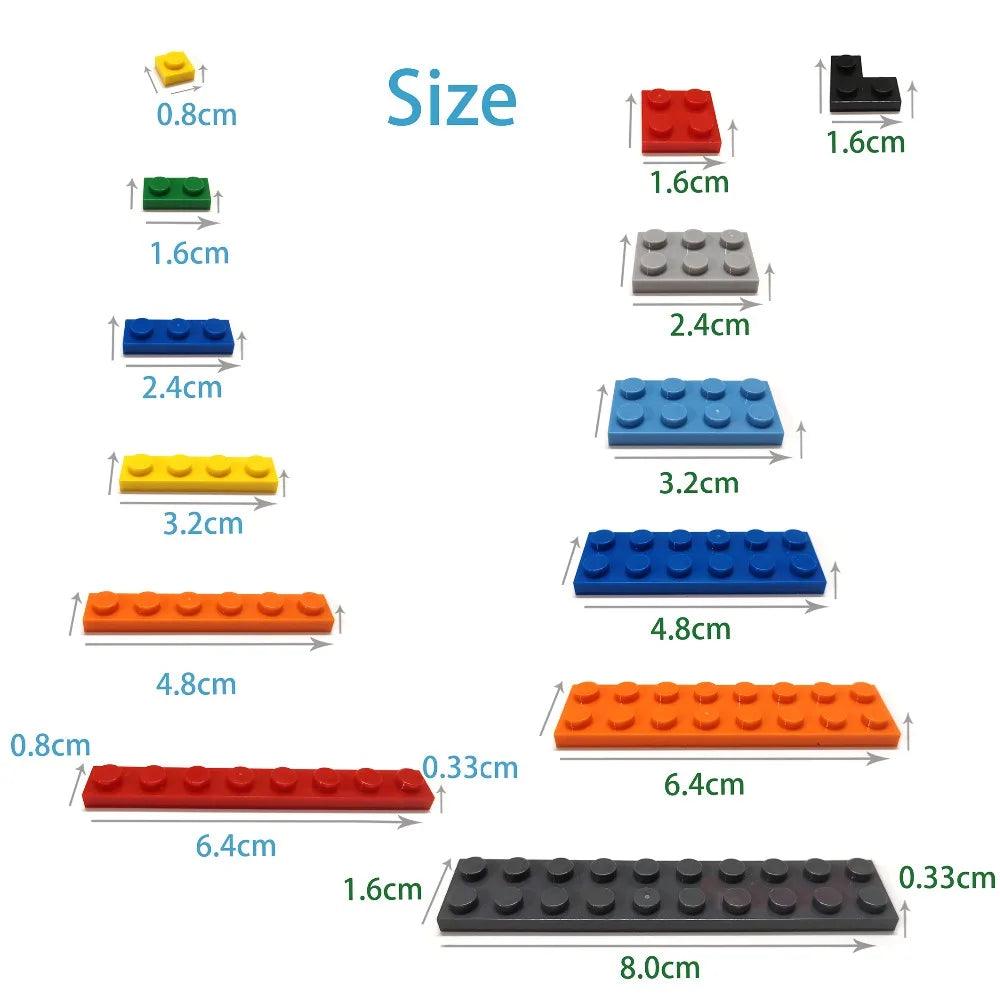 DIY Building Blocks Wall Figures Bricks 1x2 Dots 50/100PCS Educational Creative Toys for Children Size Compatible With 98283 - NTKSTORE