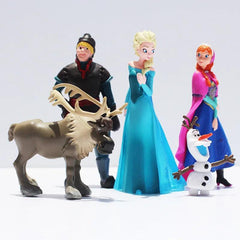 5pcs/Set Frozen The Snow Queen Princess Anna Elsa Action Figure Kristoff Sven Olaf PVC Model Dolls Collection Birthday Gift Toys - NTKSTORE