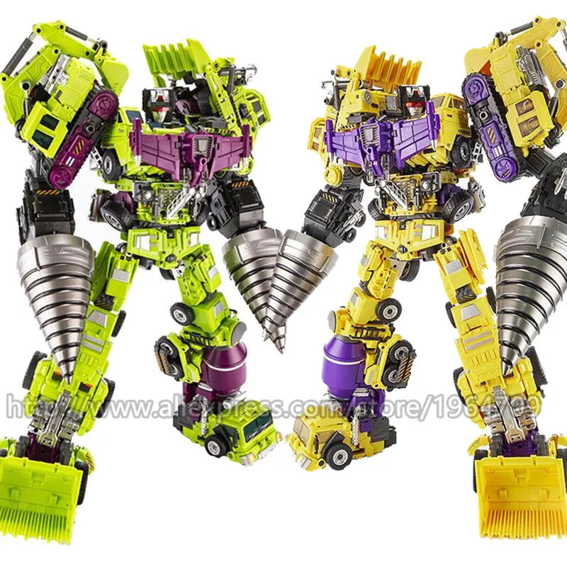 Jinbao 5 In 1 45 cm Big Transformation Predaking Toys Anime Devastator KO G1 Robot Action Figure Model Boy Children Kid Gift - NTKSTORE