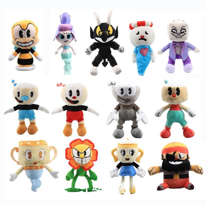 Kawaii Cuphead Plush Doll Cartoon Mugman The Chalice Soft Plush Stuffed Toys Cute Doll For Kid Children Christmas Birthday Gifts - NTKSTORE