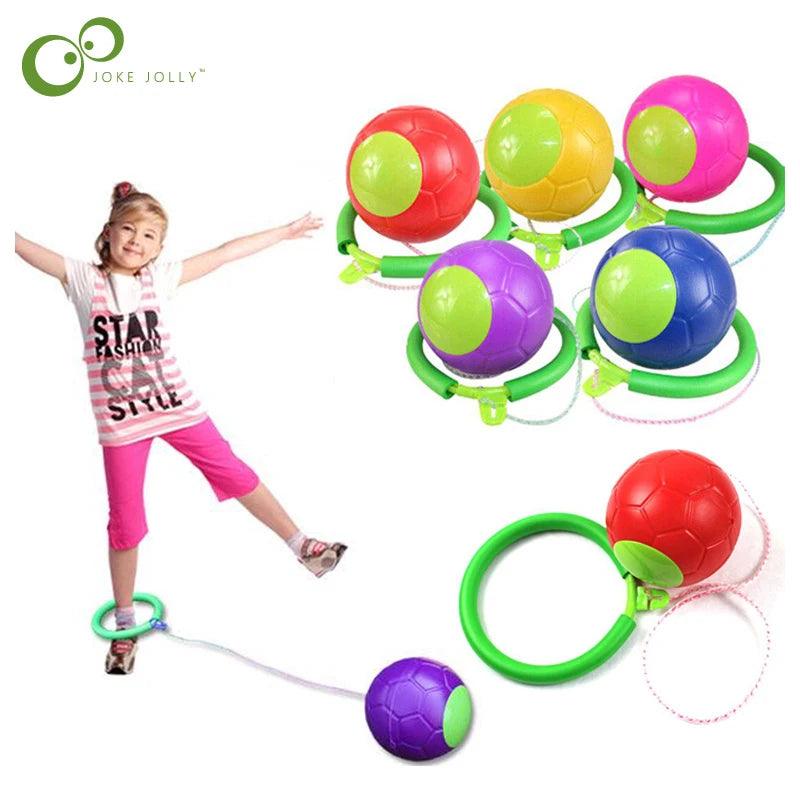 1PC Skip Ball Outdoor Fun Toy Ball Classical Skipping Toy Exercise coordination and balance hop jump playground may toy ball - NTKSTORE