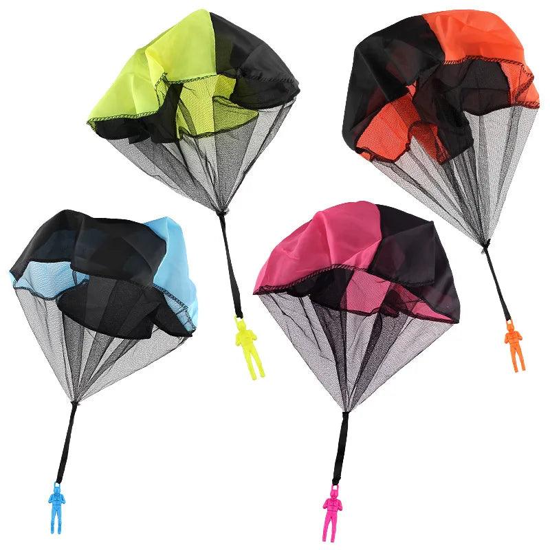 5Set Kids Hand Throwing Parachute Toy For Children's Educational Parachute With Figure Soldier Outdoor Fun Sports Play Game - NTKSTORE