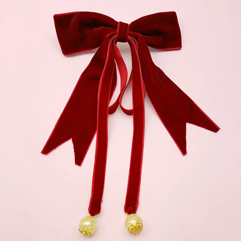 Haimeikang Bow Hair Clip Black Velvet Hair Bows Hairpins Women Elegant Barrette Girls Bowknot Hair Accessories - NTKSTORE