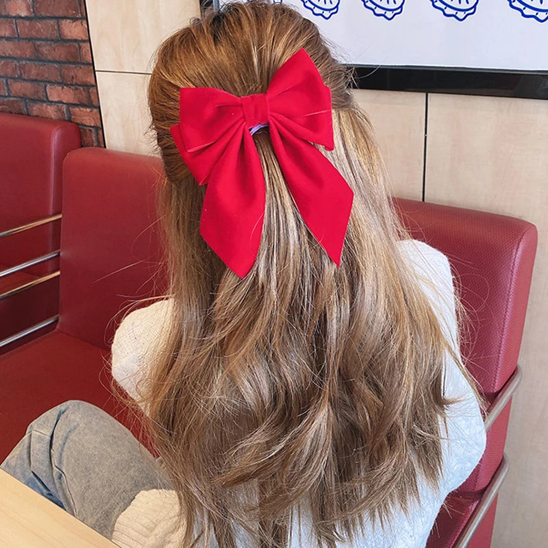 Haimeikang Bow Hair Clip Black Velvet Hair Bows Hairpins Women Elegant Barrette Girls Bowknot Hair Accessories - NTKSTORE