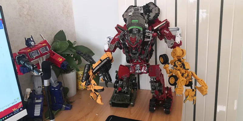 Jinbao 5 In 1 45 cm Big Transformation Predaking Toys Anime Devastator KO G1 Robot Action Figure Model Boy Children Kid Gift - NTKSTORE