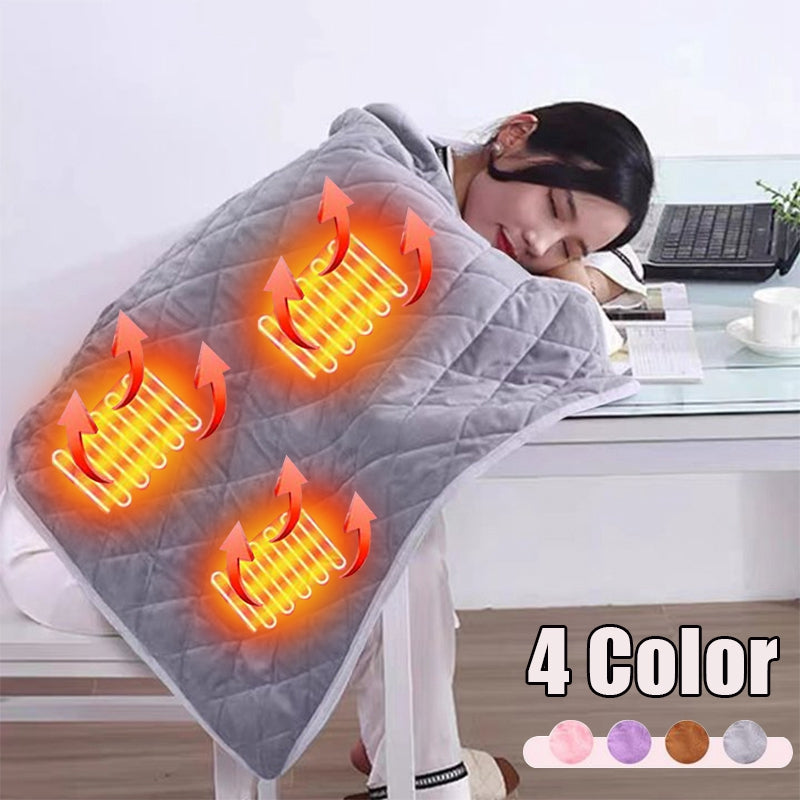 Blanket Powered By Power Bank Winter Bed Warmer USB Heated Blankets Body Thicker Heater Bed Warmer Machine Light Grey-B