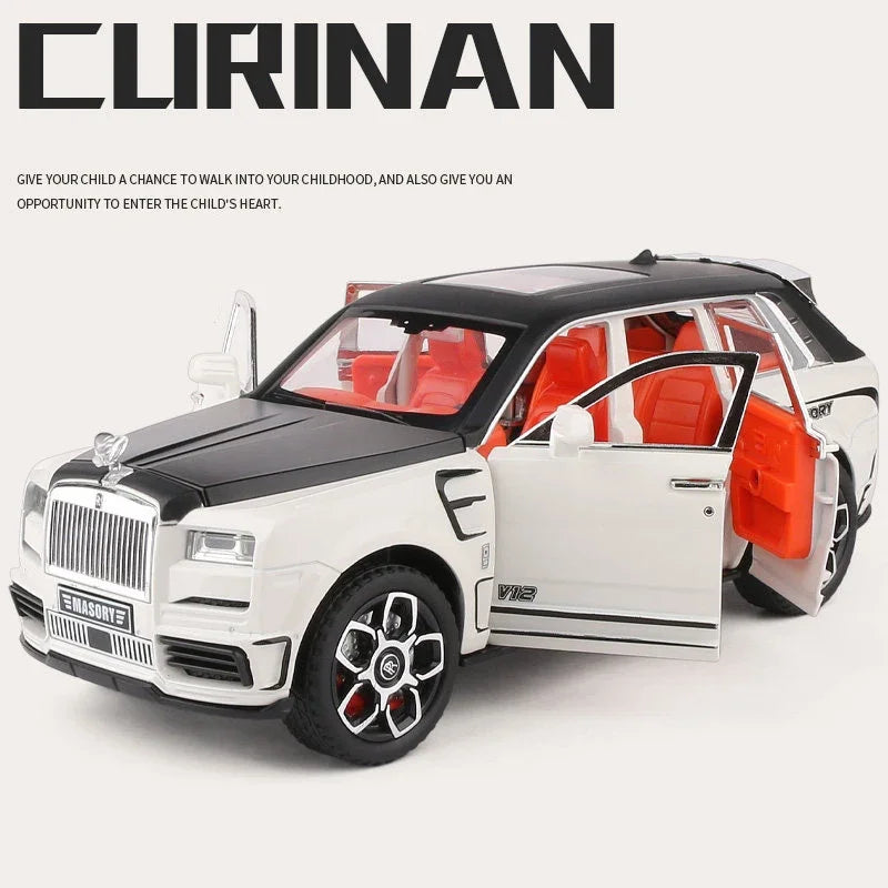 1:24 Rolls Royce Cullinan Masory SUV Alloy Luxy Car Model Diecasts Metal Toy Car Model Simulation Sound and Light Childrens Gift