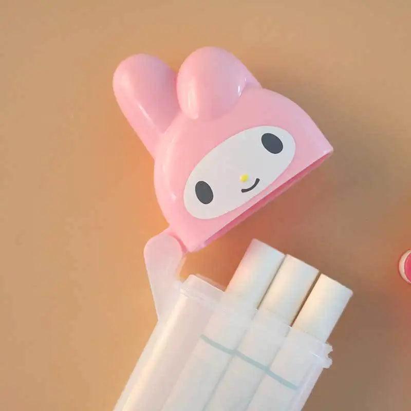 Hello Kitty Mini Toothpick Tube Kawaii Anime Kt Cat Portable Travel Makeup Cotton Swab Storage Box Floss Container with Mirror - NTKSTORE