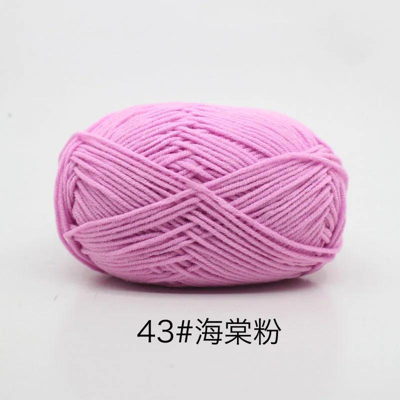 40-50g/Set 4ply Milk Cotton Knitting Yarn Needlework Dyed Lanas For Crochet Craft Sweater Hat Dolls At Low Price - NTKSTORE