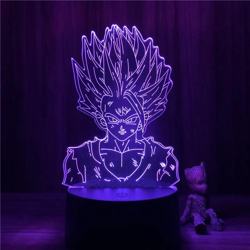 Anime Goku Vegeta Dragon Ball Z Super Saiyan 3D Lamp LED Night Light Goku Jiren Broly Table Lamp Gift 7 Colors - NTKSTORE