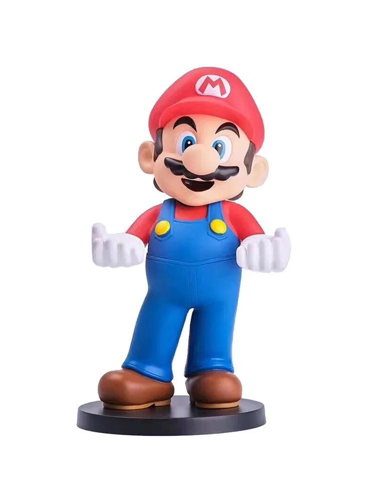 31cm Super Mario Action Figure Toys Game Controller Mobile Phone Holder PVC Model - NTKSTORE