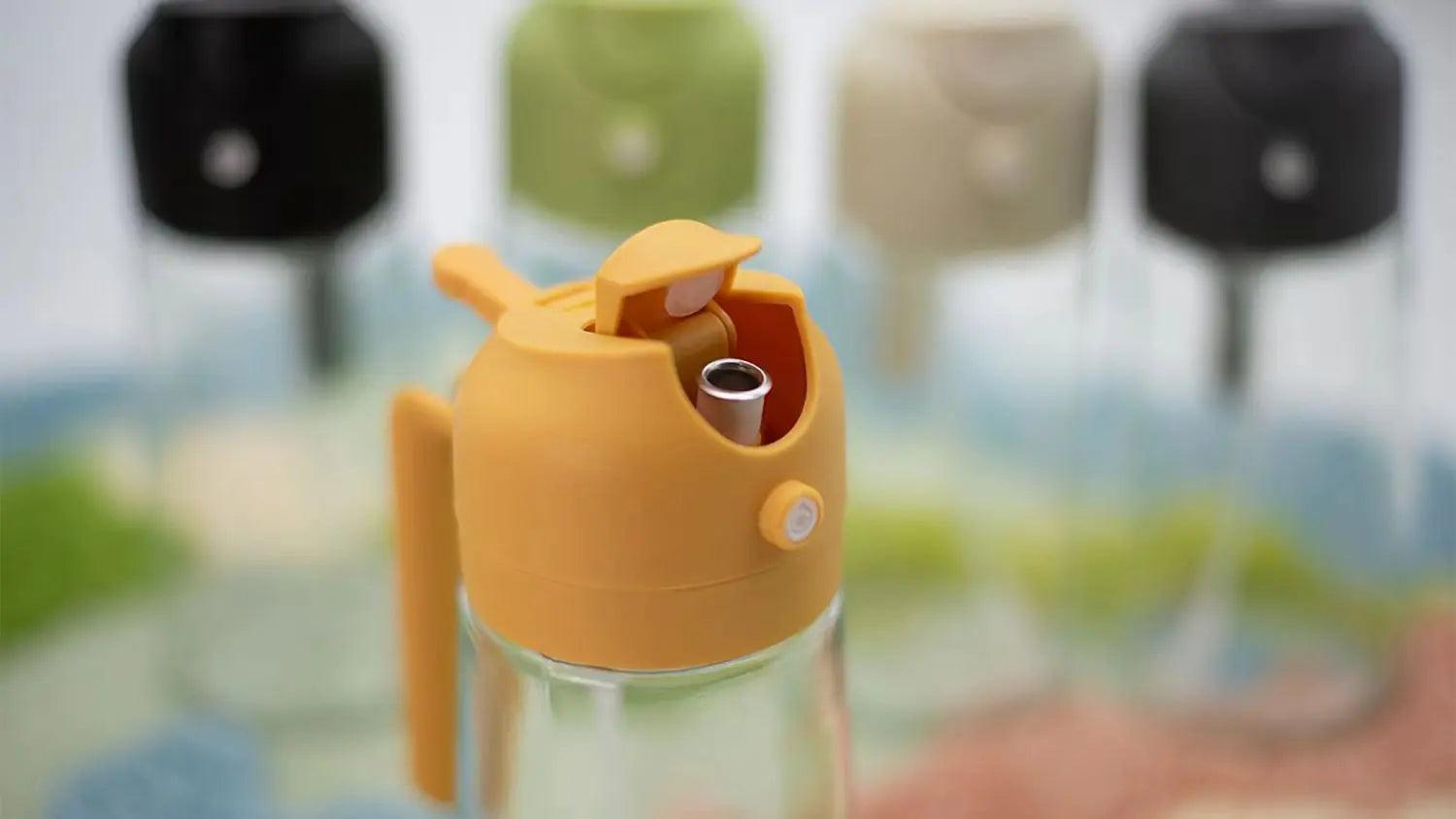 2in1 500ml Glass Spray Oil Sprayer Bottle Spray Oil Dispenser Oil Jar Cruet BBQ Kitchen Baking Roasting Picnic Kitchen Tool - NTKSTORE