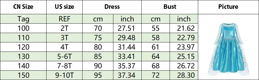 Elsa Dress for Girls Birthday Role Snow Queen Elsa Princess Dresses Kids Halloween Carnival Easter Party Dress Up Girls Costume - NTKSTORE