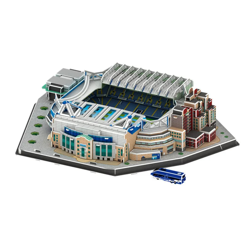 DIY Chelsea Stamford Bridge Football Stadium 3d Stereo Puzzle Model SZ - NTKSTORE