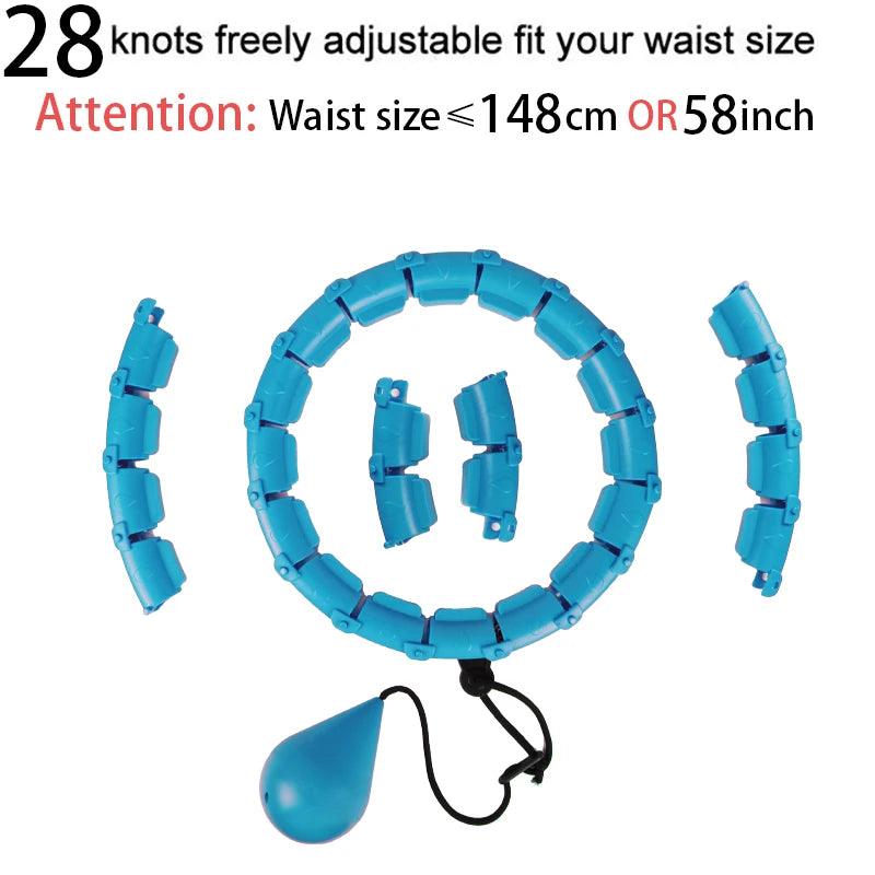 32/20/24/28 Section Adjustable Sport Hoops Abdominal Waist Exercise Detachable Hoola Massage Fitness Hoop Training Weight Loss - NTKSTORE