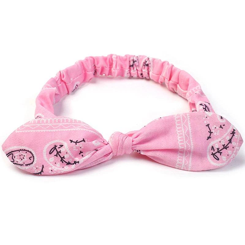 New Boho Women Soft Solid Print Headbands Vintage Cross Knot Elastic Hairbands Turban Bandanas Girls Hair Bands Hair Accessories - NTKSTORE