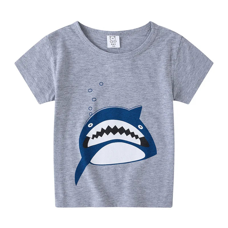 Children's Clothing Boys Girls T-Shirt Kids Clothes Cartoon Summer Tops Long Sleeve Baby Clothing Spring Cotton Ropa De Niña - NTKSTORE