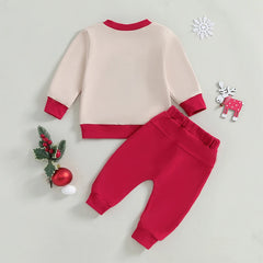 ma&baby 3M-3Y Christmas Newborn Toddler Infant Baby Boy Girl Clothes Sets Gingerbread Man Embroidery Tops Pants Xmas Costume