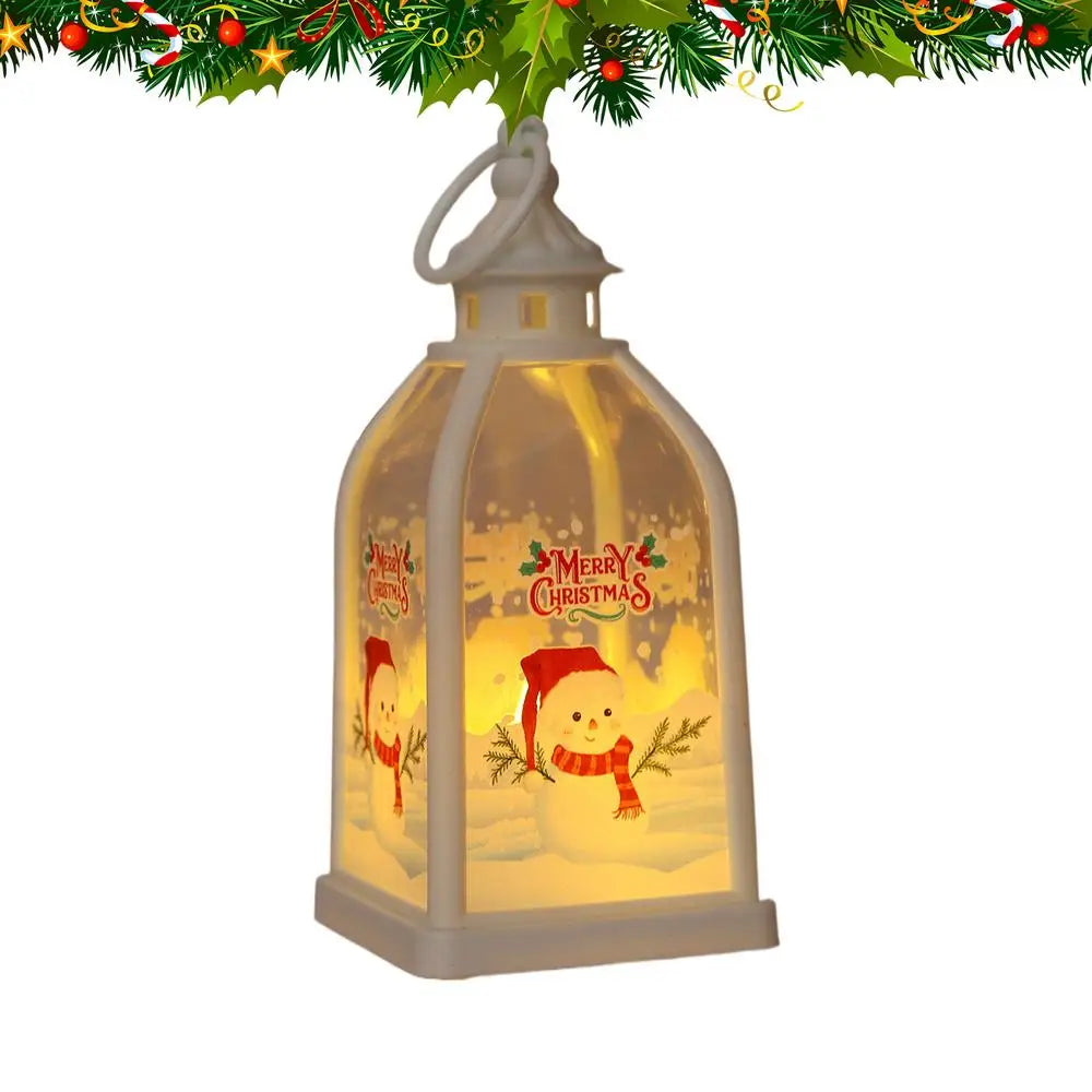 Christmas Lantern Decorative Holiday Tabletop Christmas Decoration Battery Operated LED Candle Light For Holiday Centerpieces