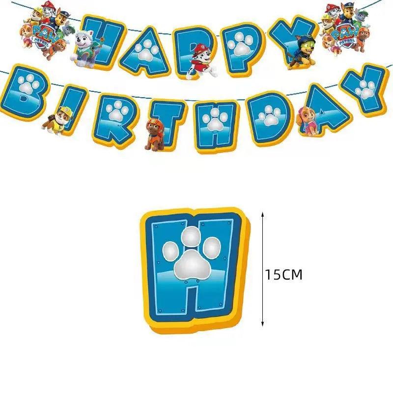 PAW Patrol Birthday Party Decorations Latex Aluminum Foil Balloons Disposable Tableware Kids Event Supplies Chase Marshall Skye - NTKSTORE