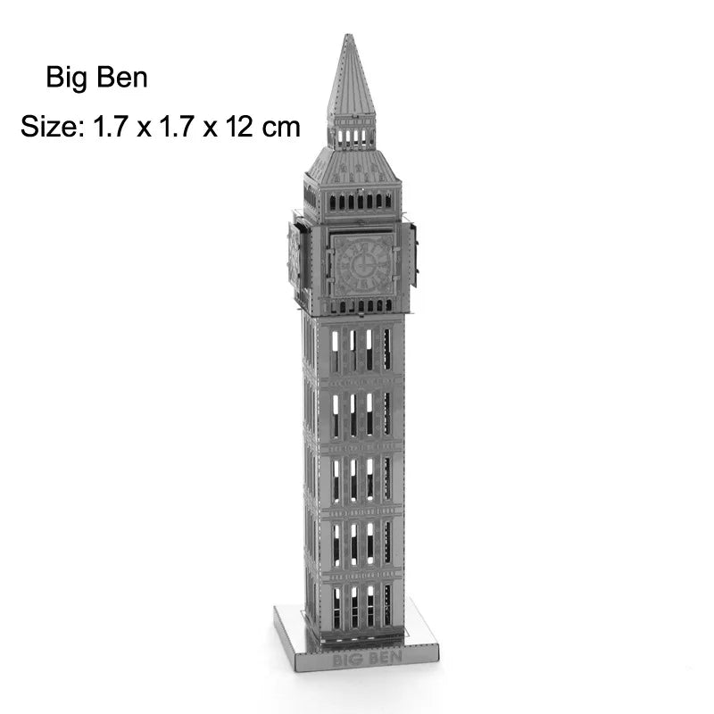 Aipin metal assembly model DIY puzzle building Arc de Triomphe Dutch windmill Paris iron tower lighthouse - NTKSTORE