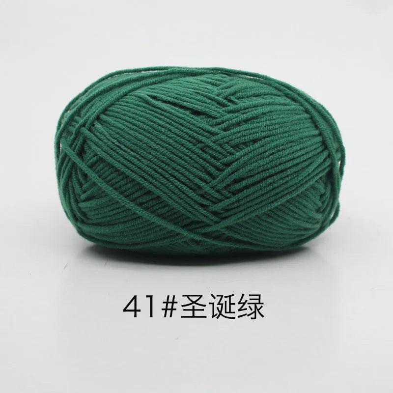 40-50g/Set 4ply Milk Cotton Knitting Yarn Needlework Dyed Lanas For Crochet Craft Sweater Hat Dolls At Low Price - NTKSTORE