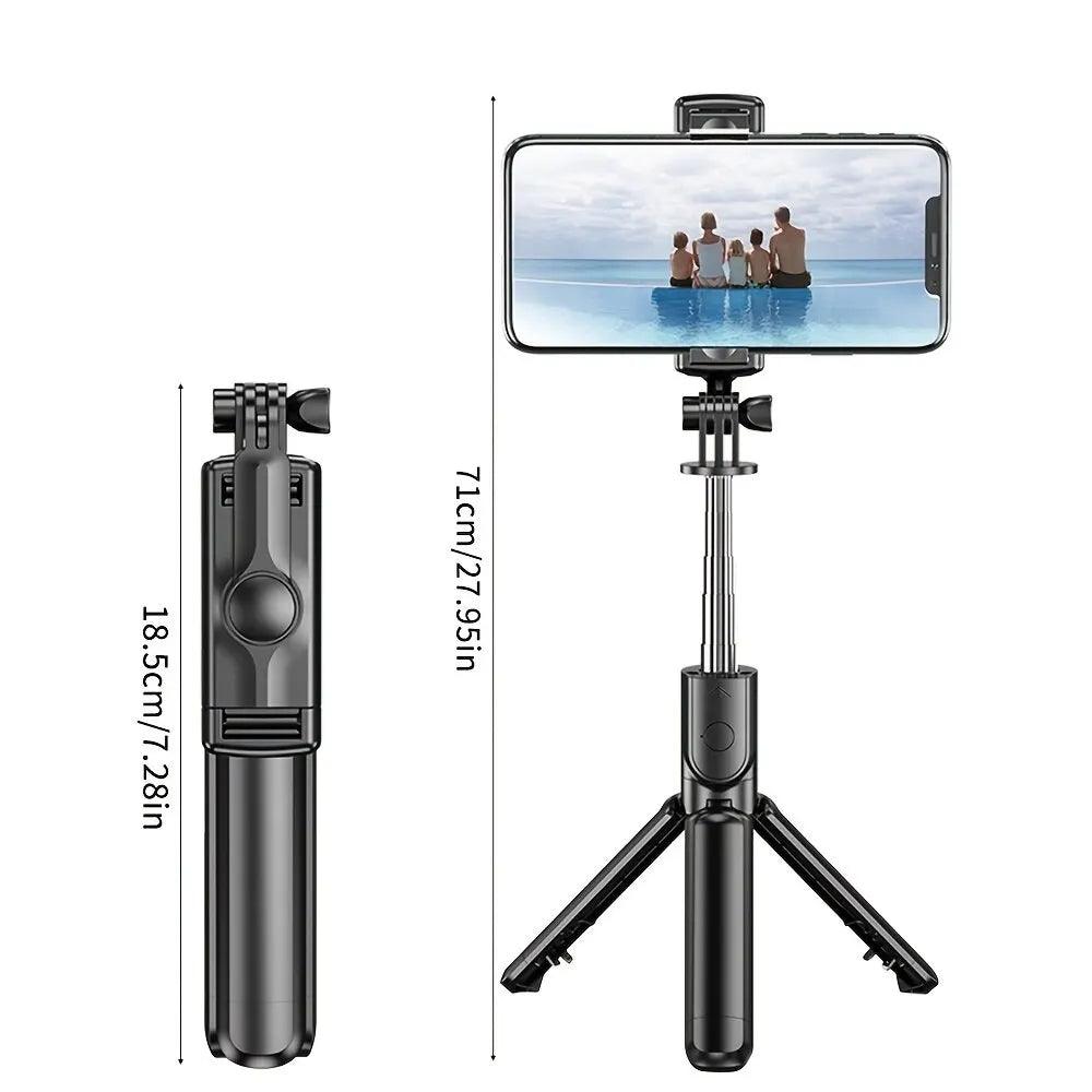 Handheld 360 Degree Flexible Sports Camera Monopod Stand Mobile Phone Mini Selfie Stick Tripod With Wireless Remote - NTKSTORE