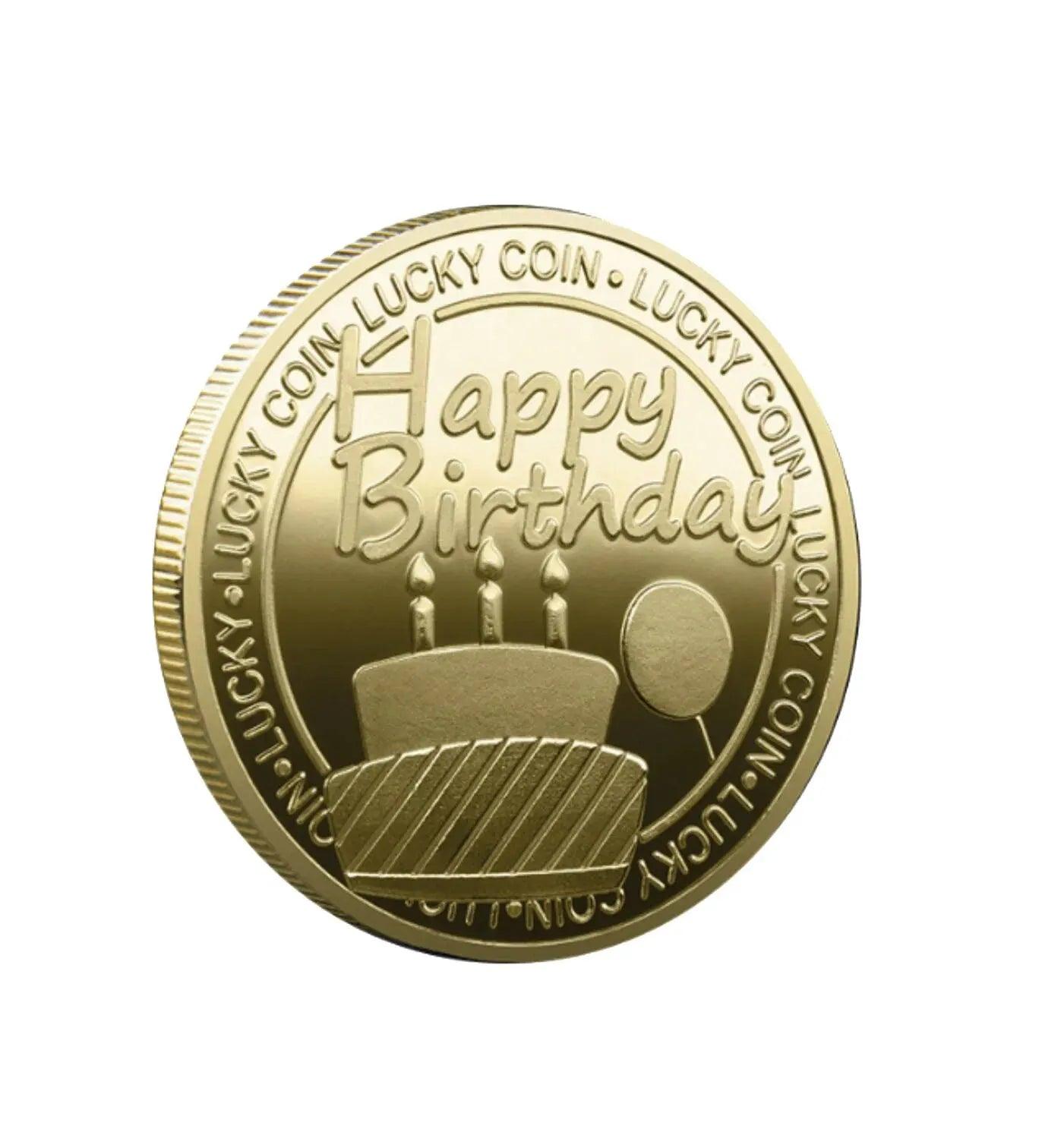 Gold Plated Bitcoin Coin Collectible Art Collection Gift Physical Commemorative Casascius Metal Antique Imitation Happy Birthday - NTKSTORE