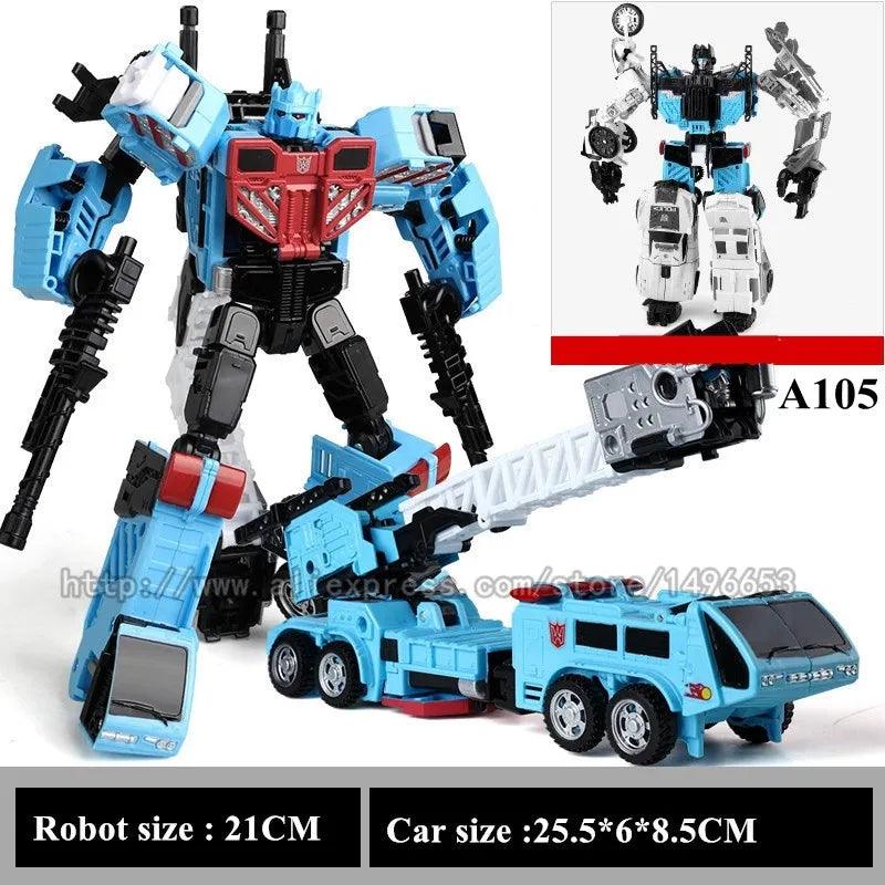 Haizhixing 5 IN 1 Transformation Robot Car Toys Anime Devastator Aircraft Tank Model KO Boys Truck Collection Kid Adult Gift - NTKSTORE