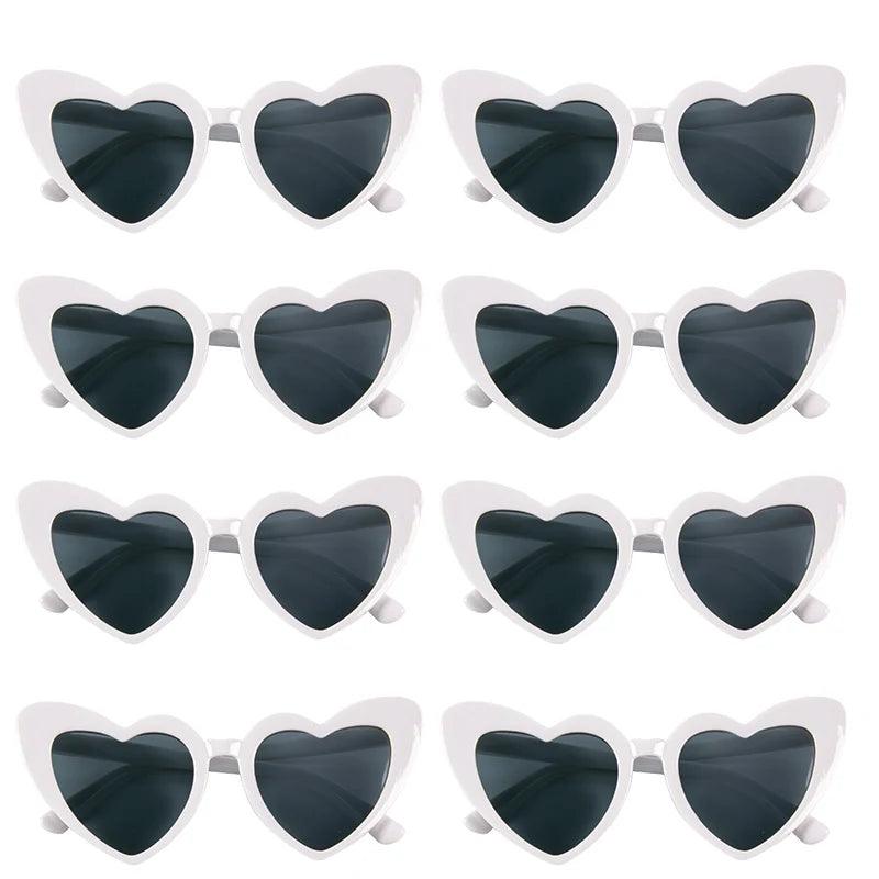 Heart Shaped Sunglasses for Women Retro Cat Eye Sunglasses Wedding Engagement Decoration Shopping Traveling Party Accessories - NTKSTORE