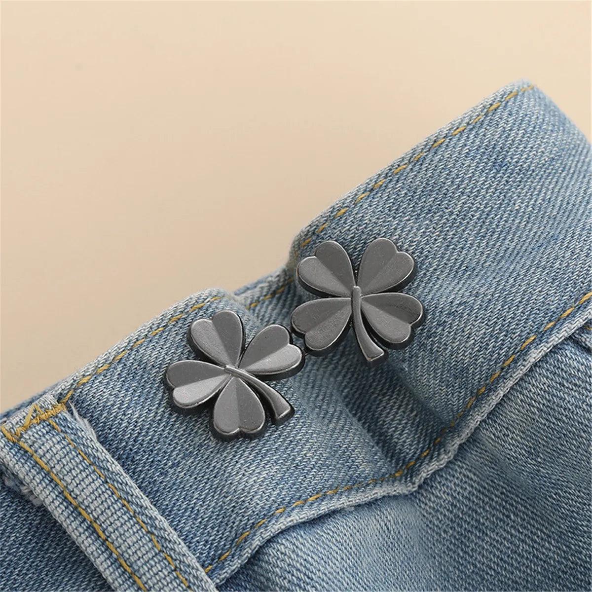 1Pcs Adjustable Clips for Pants Fastener Pants Pin Retractable Button Loose Button for Waist for Jeans Perfect Fit Reduce Waist - NTKSTORE