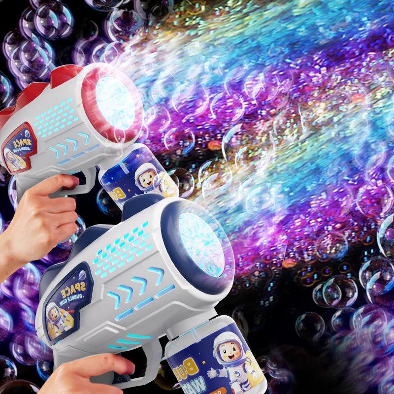 Astronaut Electric Bubble Gun Kids Toy Bubbles Machine Automatic Soap Blower with Light Summer Outdoor Party Games Children Gift - NTKSTORE