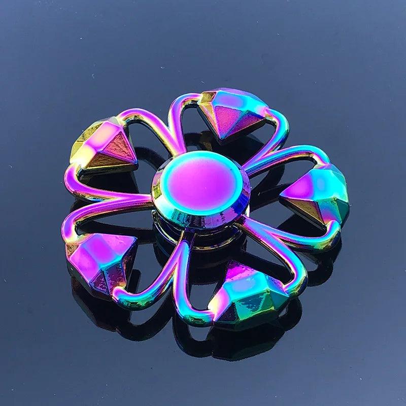 Rainbow Fidget Metal Spinner Colorful Finger Spinners High Speed Hand Spinners Fidget Toys for Stress Anxiety Relief for Adults - NTKSTORE