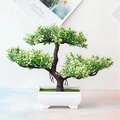 Artificial Plants Bonsai Small Tree Pot Fake Plant Flowers Potted Ornaments For Home Room Table Decoration Hotel Garden Decor - NTKSTORE