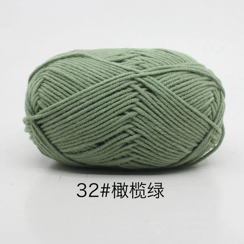 40-50g/Set 4ply Milk Cotton Knitting Yarn Needlework Dyed Lanas For Crochet Craft Sweater Hat Dolls At Low Price - NTKSTORE