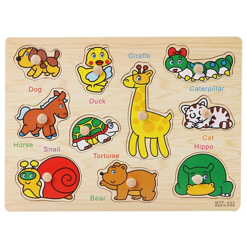 Montessori Baby Puzzle Educational Toys For Children Baby Game Puzzle Board Jigsaw Child Puzzle Wooden Puzzles For Kids 2 3 Year