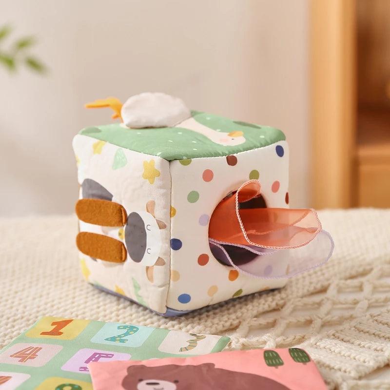 Montessori Toys Magic Cotton Animal Tissue Box Kids Finger Exercise Busy Board Toys Baby Educational Activity Sensory Game Gifts - NTKSTORE