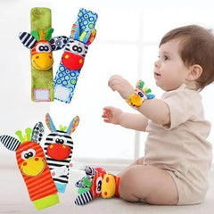 0-12 Months Baby Rattles Toys Animal Socks - NTKSTORE