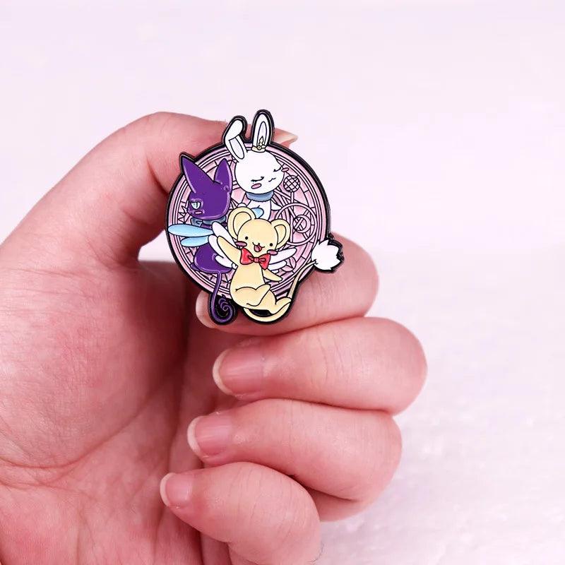 Cute Anime Sakura Lapel Pins for Backpack Cute Enamel Pin Girls Women's Brooches Metal Badges Jewelry Accessories - NTKSTORE