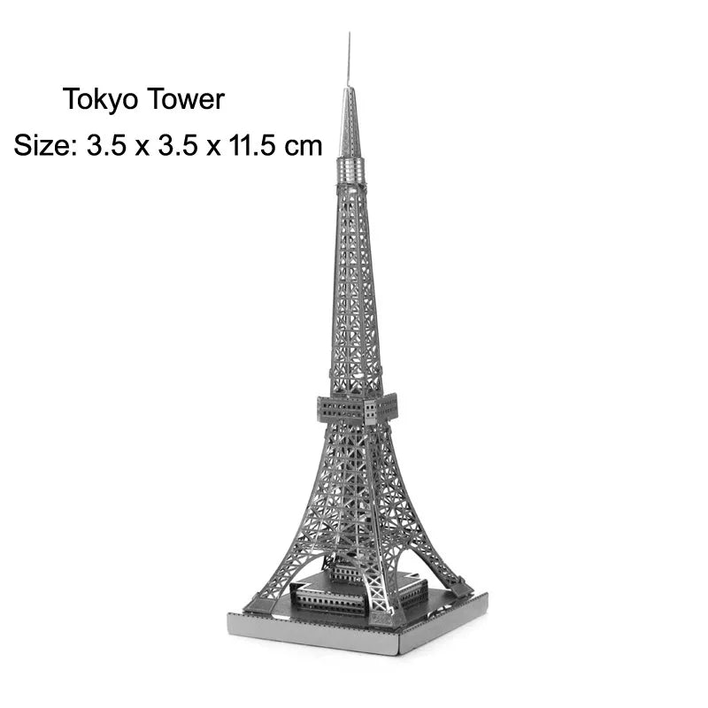 Aipin metal assembly model DIY puzzle building Arc de Triomphe Dutch windmill Paris iron tower lighthouse - NTKSTORE