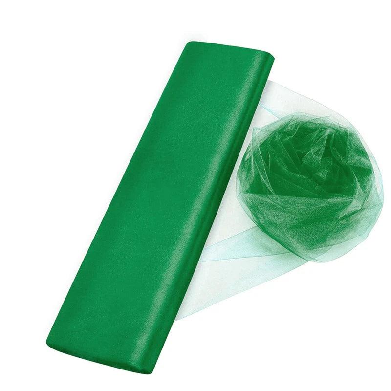 5/10M Sheer Crystal Wedding Tulle Roll Organza Fabric For Wedding Birthday Party Backdrop Decor DIY Wedding Organza Chair Sashes - NTKSTORE