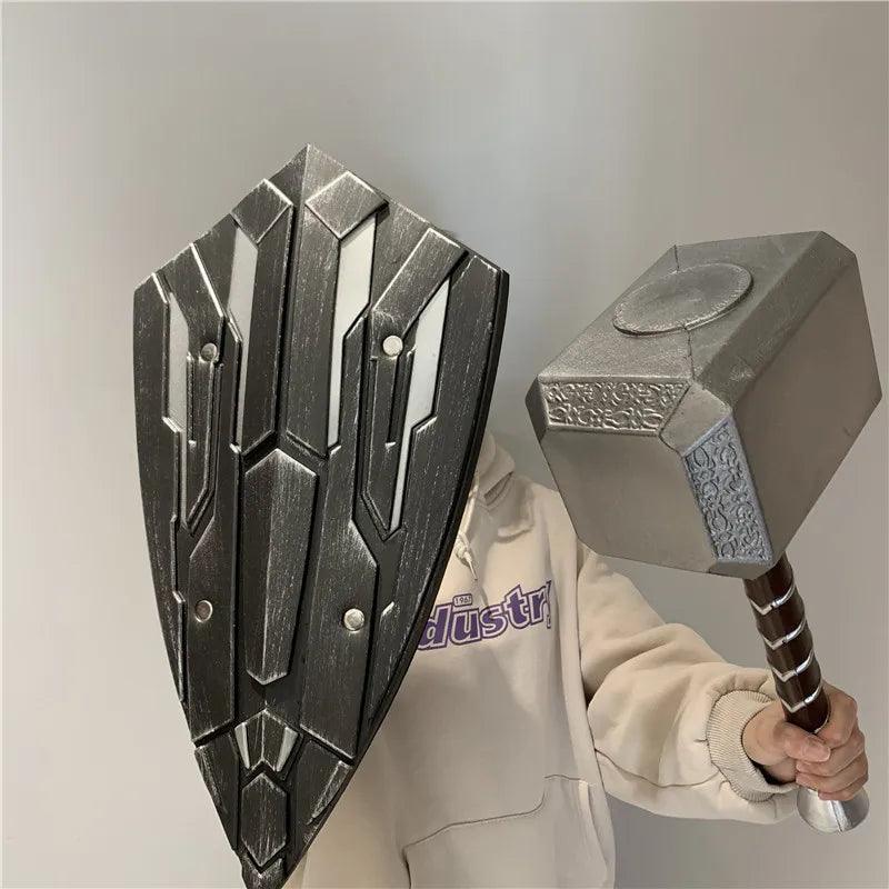 44cm Thor's Hammer Cosplay 1:1 Thunder Hammer Weapons Model Kids Gift Avengers Superhero Role Playing Captain America Iron Man - NTKSTORE